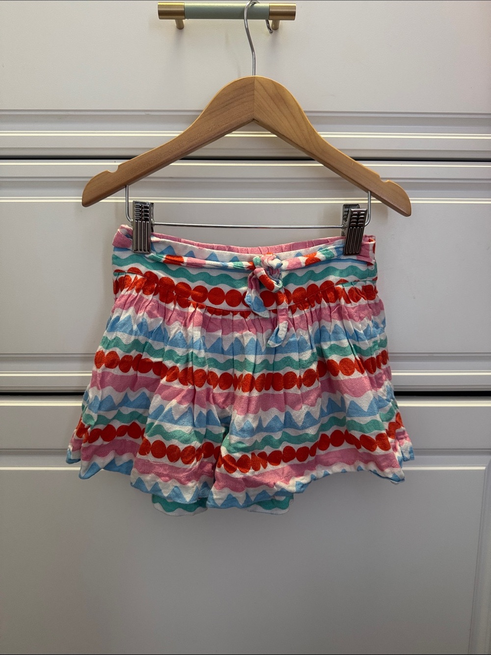 Stella McCartney Multi-Color Striped & Dot Tie-Waist Girls' Shorts